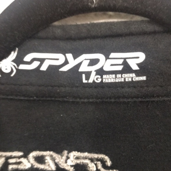 Spider Black Embroidered Insignia Pull-Over Quarter Zip size L - Picture 2 of 12